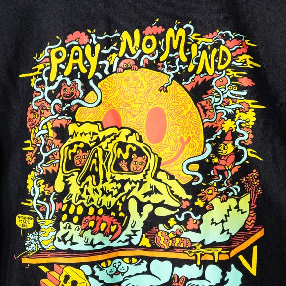 Killer Acid Graphic Sweatshirt Black Size 2XL Psychedelic Surf Skate Streetwear - Picture 3 of 8